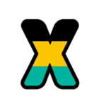 国旗カラー♡アルファベット＆数字（個別スタンプ：24）