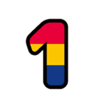 国旗カラー♡アルファベット＆数字（個別スタンプ：27）