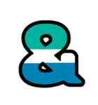 国旗カラー♡アルファベット＆数字（個別スタンプ：40）