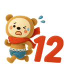 mottoのほんわかアニマル(3D)♡冬（個別スタンプ：14）