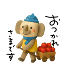 mottoのほんわかアニマル(3D)♡冬（個別スタンプ：30）