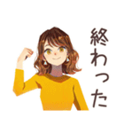 冬のおしゃれOLスタンプ★（個別スタンプ：16）