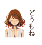 冬のおしゃれOLスタンプ★（個別スタンプ：19）