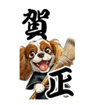 可愛いキャバリアBIG年末年始（個別スタンプ：4）