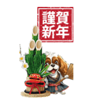 可愛いキャバリアBIG年末年始（個別スタンプ：12）