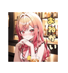 ベロベロほろ酔いガール（個別スタンプ：8）