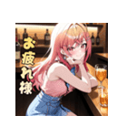 ベロベロほろ酔いガール（個別スタンプ：10）