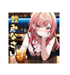ベロベロほろ酔いガール（個別スタンプ：13）