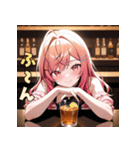 ベロベロほろ酔いガール（個別スタンプ：15）