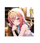 ベロベロほろ酔いガール（個別スタンプ：16）