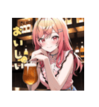 ベロベロほろ酔いガール（個別スタンプ：17）