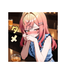 ベロベロほろ酔いガール（個別スタンプ：25）