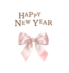 りぼんと薔薇と花束と【正月/あけおめ】BIG（個別スタンプ：12）