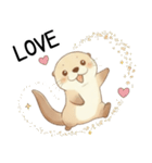 素直に甘えるカワウソ（個別スタンプ：16）