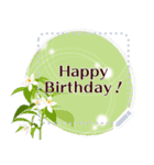 12月の誕生花＊メッセージスタンプ（個別スタンプ：18）