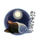 かわいい黒ねこスタンプ【日常会話】（個別スタンプ：6）