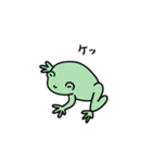 手描きのカエルスタンプ（個別スタンプ：4）