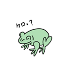 手描きのカエルスタンプ（個別スタンプ：6）