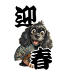 可愛い黒アメコカBIG年末年始（個別スタンプ：4）