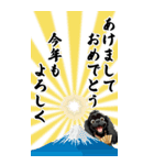 可愛い黒アメコカBIG年末年始（個別スタンプ：16）