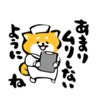 ふでしば【体調不良、気遣い】柴犬、筆文字（個別スタンプ：3）