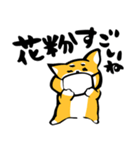 ふでしば【体調不良、気遣い】柴犬、筆文字（個別スタンプ：37）