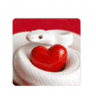 縁起の白蛇さんの開運メッセージ（個別スタンプ：24）