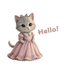 姫ねこの英語スタンプ（個別スタンプ：1）