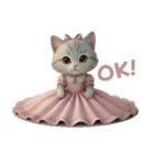 姫ねこの英語スタンプ（個別スタンプ：3）