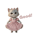 姫ねこの英語スタンプ（個別スタンプ：4）