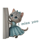 姫ねこの英語スタンプ（個別スタンプ：7）