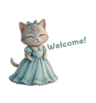 姫ねこの英語スタンプ（個別スタンプ：9）