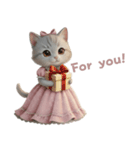 姫ねこの英語スタンプ（個別スタンプ：17）