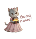 姫ねこの英語スタンプ（個別スタンプ：19）