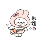 繁体・会話にクマを添えましょう(クマ子15)（個別スタンプ：4）