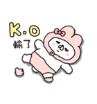 繁体・会話にクマを添えましょう(クマ子15)（個別スタンプ：11）