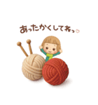 3D 大人可愛い♡女の子の「冬・お正月♪」（個別スタンプ：2）