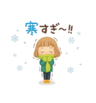 3D 大人可愛い♡女の子の「冬・お正月♪」（個別スタンプ：9）