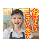 ハンバーガー屋の店員さん（個別スタンプ：6）