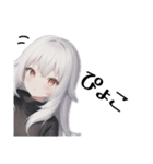 引きこもり黒パーカーデカ文字 毎日使える（個別スタンプ：22）