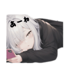 引きこもり黒パーカーデカ文字 毎日使える（個別スタンプ：26）