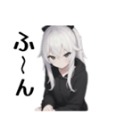 引きこもり黒パーカーデカ文字 毎日使える（個別スタンプ：29）