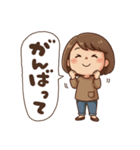 可愛いママさんのあいさつ(冬)第2弾（個別スタンプ：2）