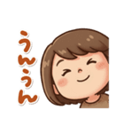 可愛いママさんのあいさつ(冬)第2弾（個別スタンプ：4）