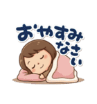 可愛いママさんのあいさつ(冬)第2弾（個別スタンプ：23）