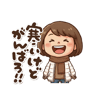 可愛いママさんのあいさつ(冬)第2弾（個別スタンプ：25）