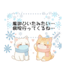 冬♡白猫虎猫メッセージスタンプ（個別スタンプ：6）