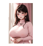 ピンクの文青の女の子の写真（個別スタンプ：12）