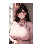 ピンクの文青の女の子の写真（個別スタンプ：17）