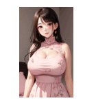 ピンクの文青の女の子の写真（個別スタンプ：32）